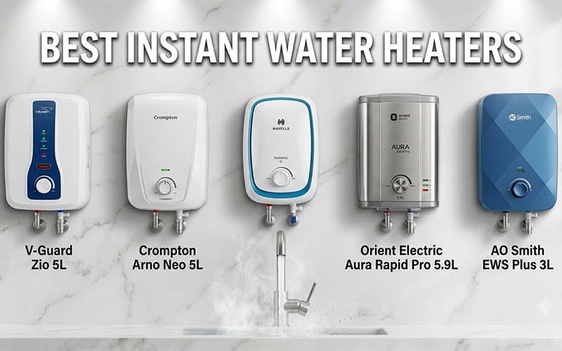 5 Best Instant Water Heaters (Geysers) 2026 | Compact 3-6L Geysers